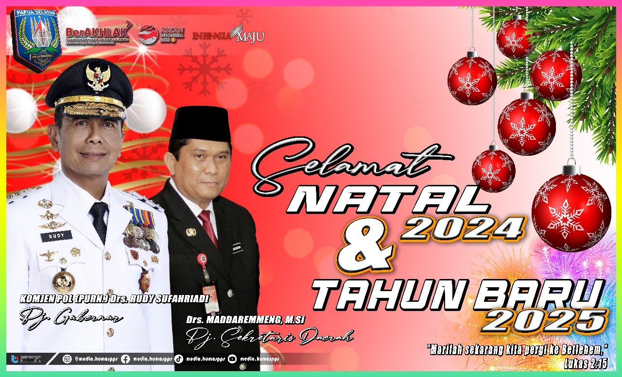 Pemprov Papua Selatan Ucapan Natal