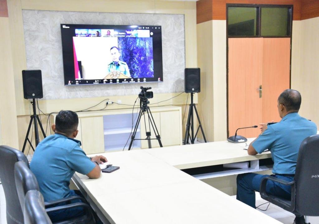 Tingkatkan Pengelolaan Dan Pelayanan Informasi, Pasmar 3 Ikuti Vicon Rakornispen TNI Tahun 2025