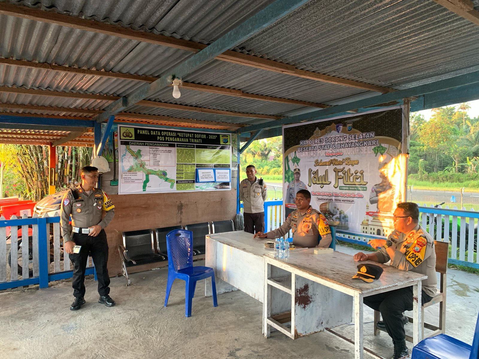 Kapolres Sorong Selatan Cek Pos Pengamanan dan Pelayanan Operasi Ketupat Dofior 2025