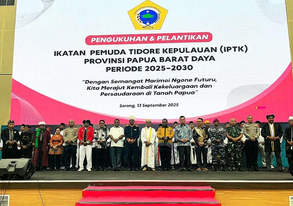 Pengukuhan Pengurus Besar IPTK Papua Barat Daya Berlangsung Khidmat, Dihadiri Sultan Tidore dan Gubernur PBD