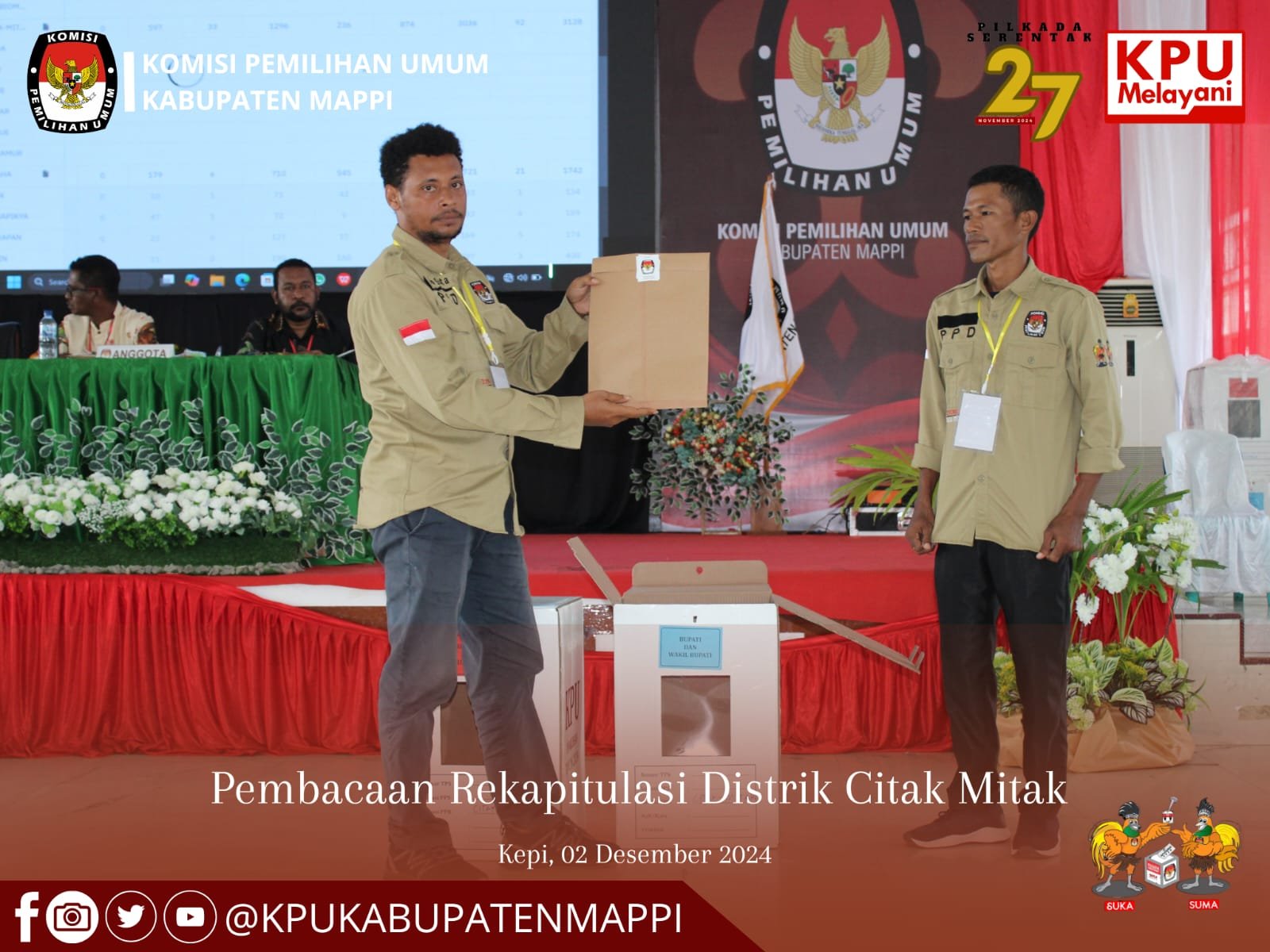 Pemungutan Suara Pilkada Mappi Berjalan Lancar dan Aman