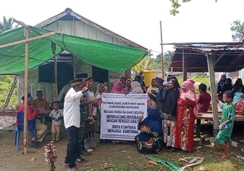 Dukung Program Makan Bergizi Gratis, Dewan Adat Moi Maya dan Warga Salawati Selatan Gelar Deklarasi Damai