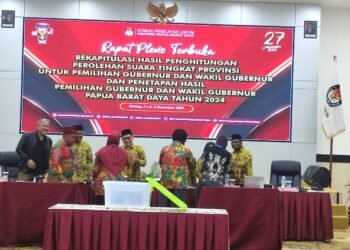 Rapat pleno terbuka KPU Provinsi Papua Barat Daya di Hotel Vega Kota Sorong